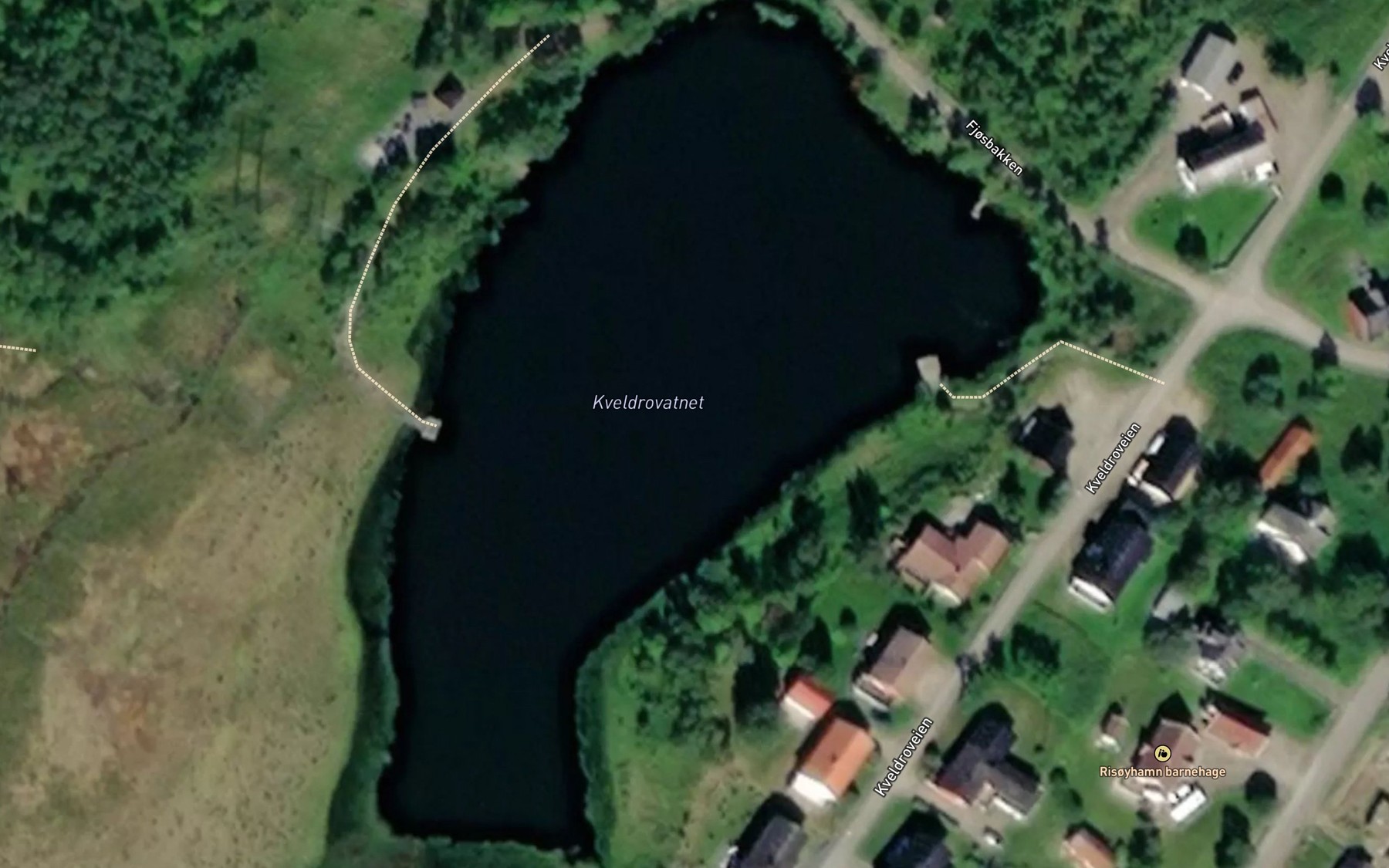 Satellite map of the Kveldrovatnet