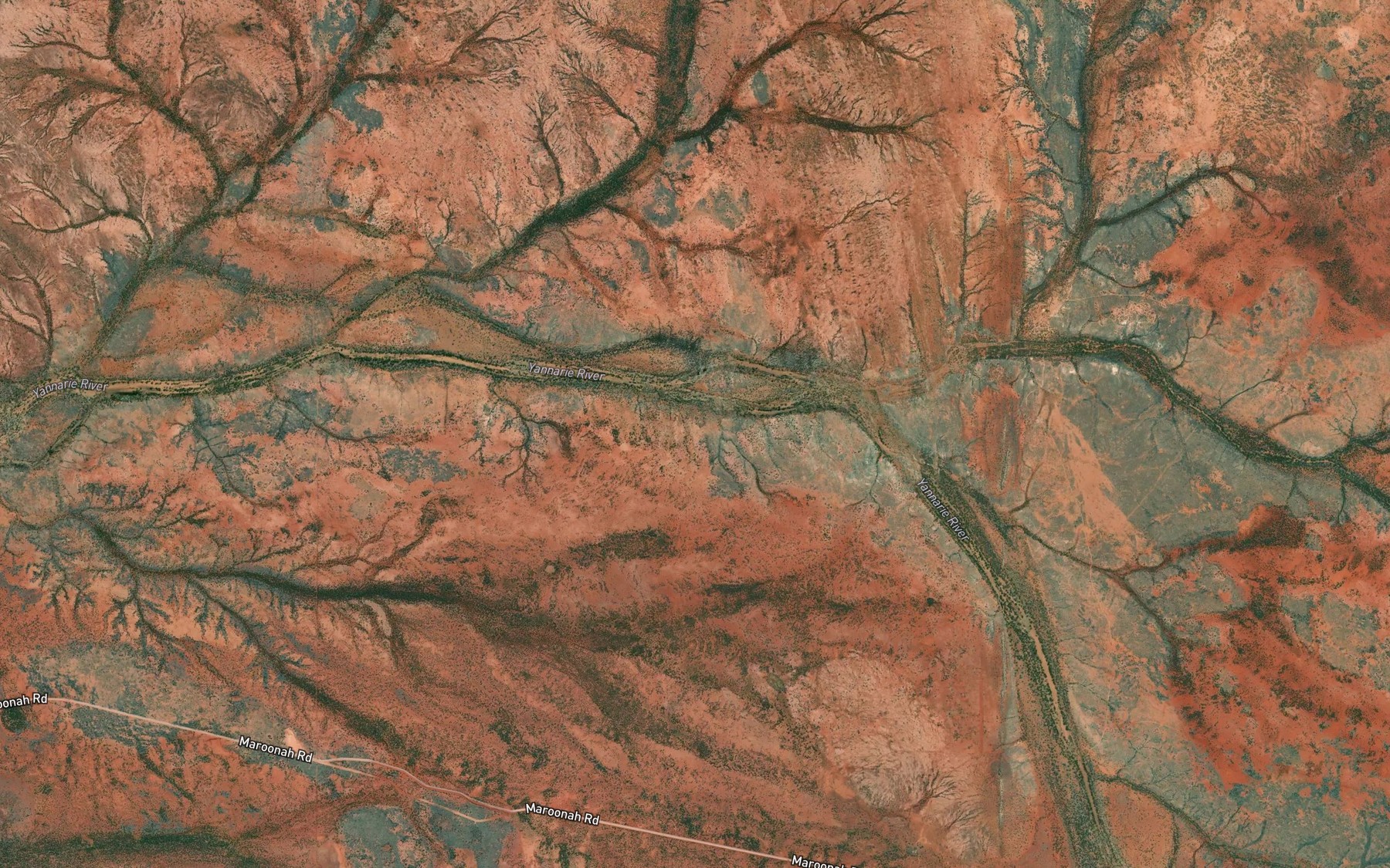 Satellite map of the Mountain Creek