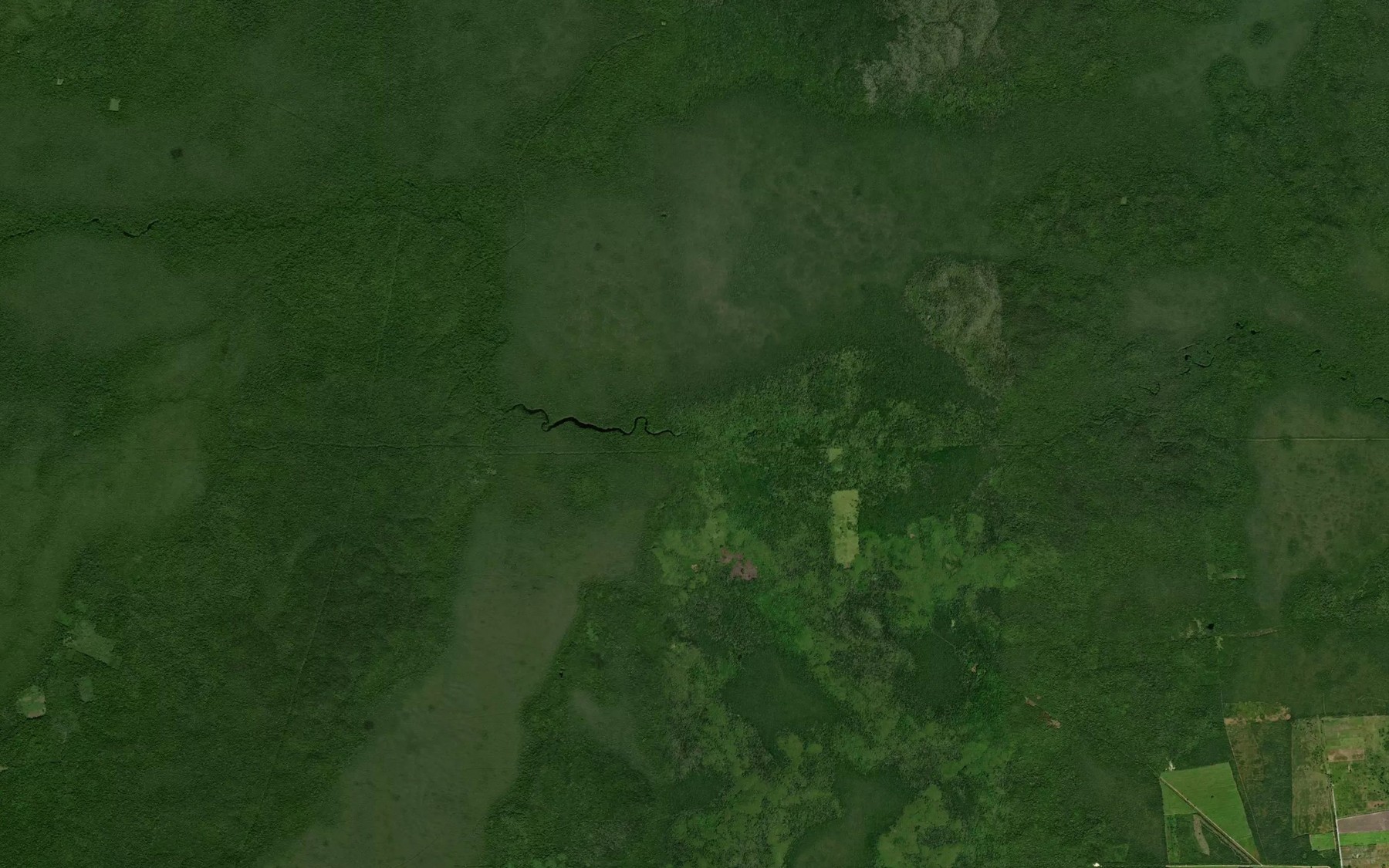 Satellite map of the Rio Escondido