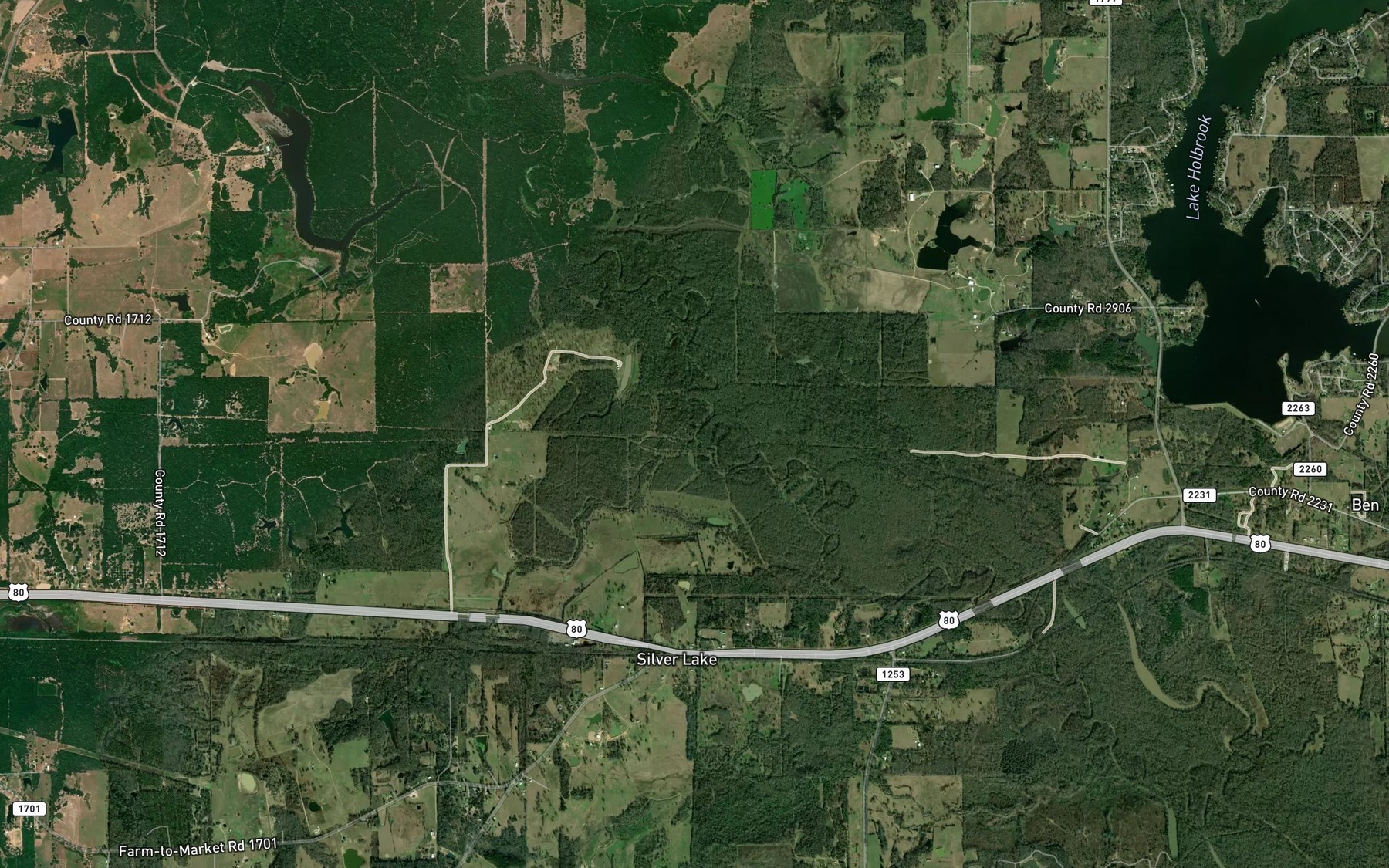 Satellite map of the Grand Saline Creek