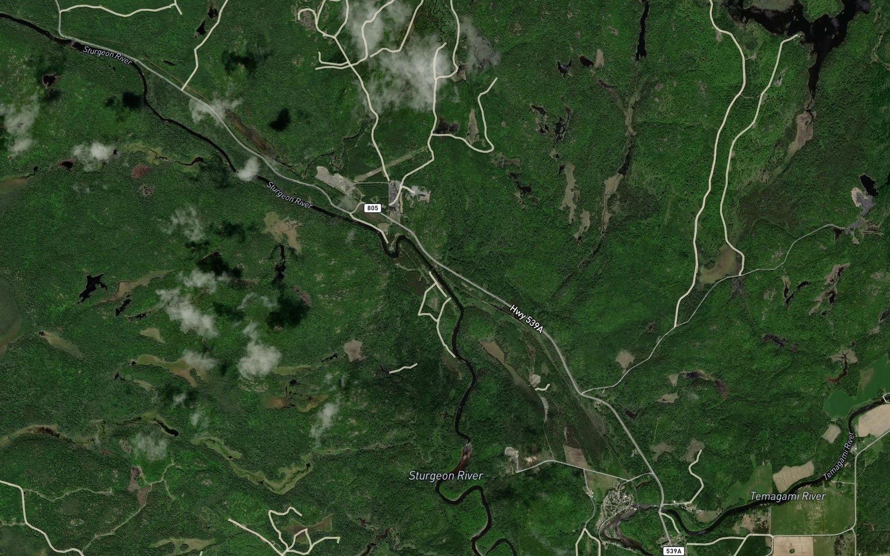 Satellite map of the McNedry Creek