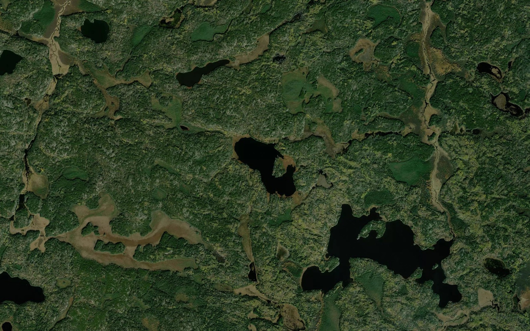 Satellite map of the Cranberry Lake