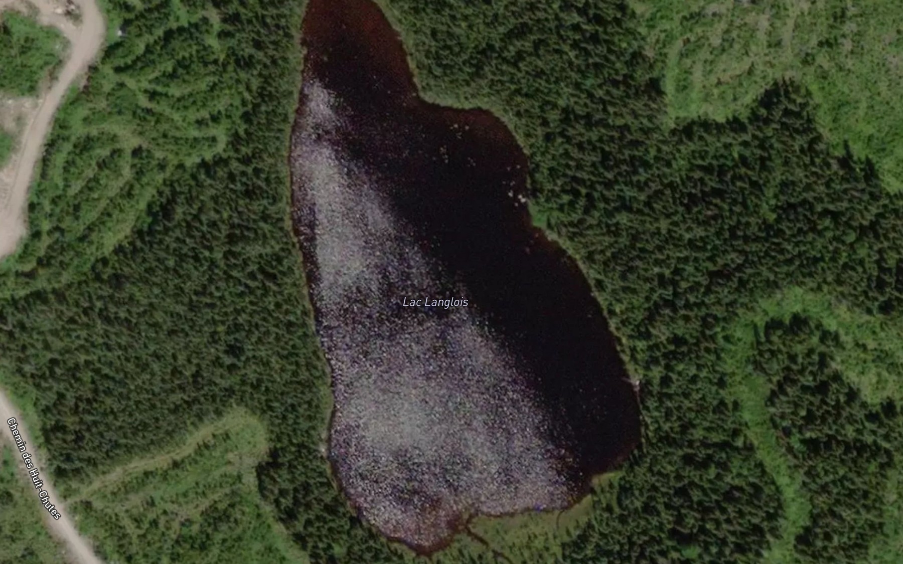 Satellite map of the Lac Langlois