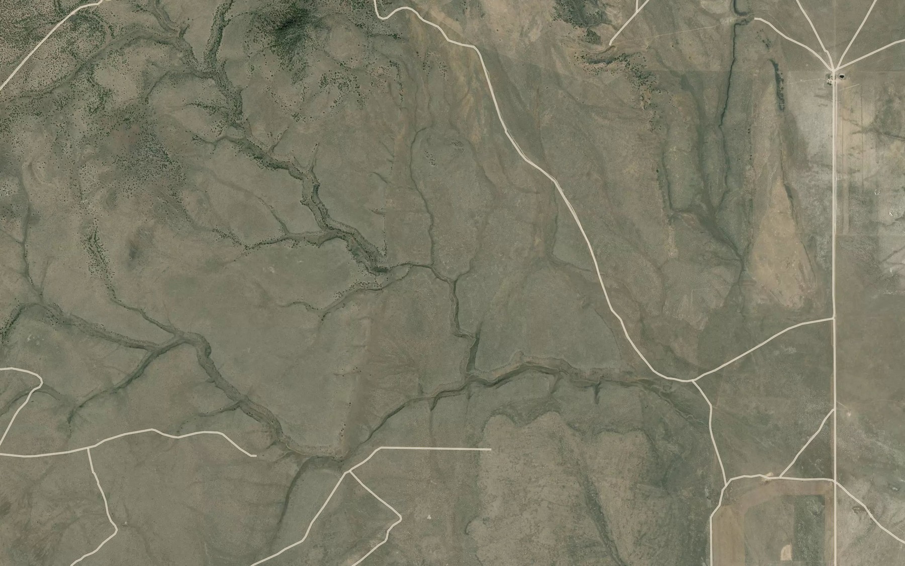 Satellite map of the Smokeout Creek