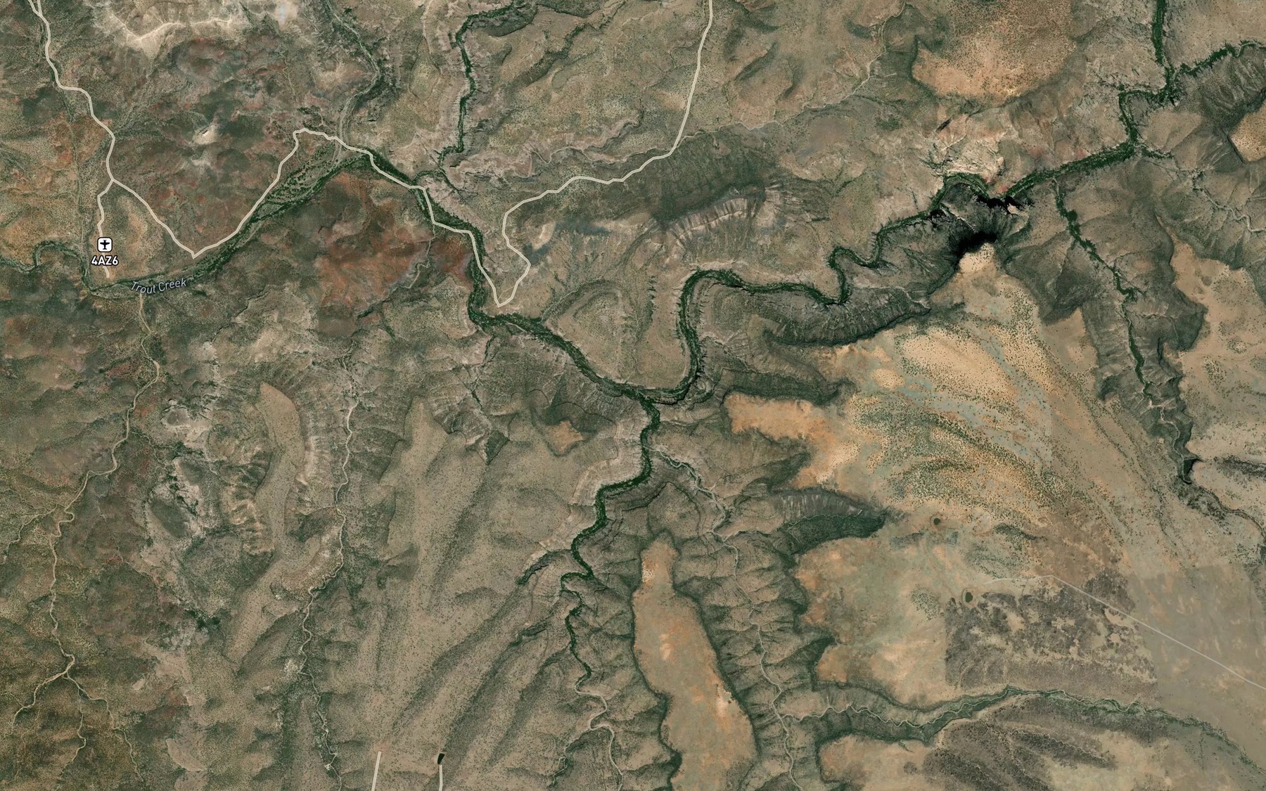 Satellite map of the Gonzales Wash