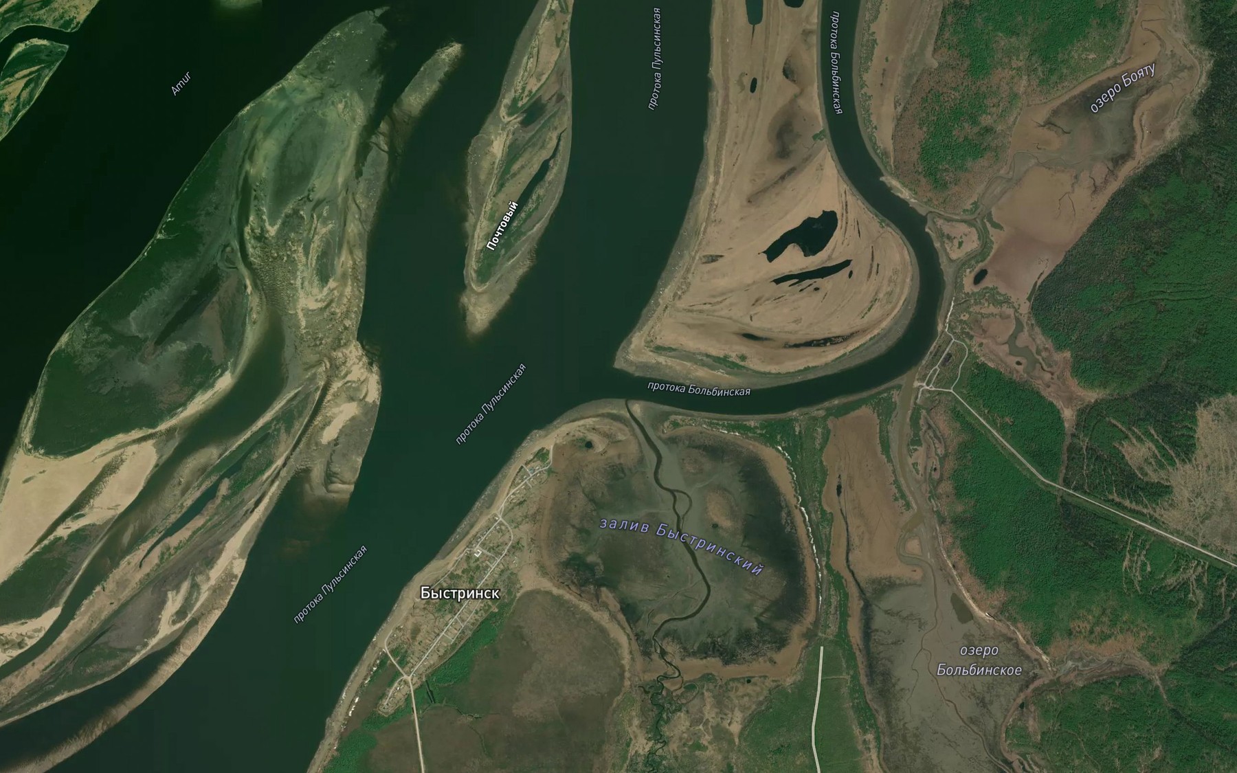 Satellite map of the Protoka Bol'binskaya
