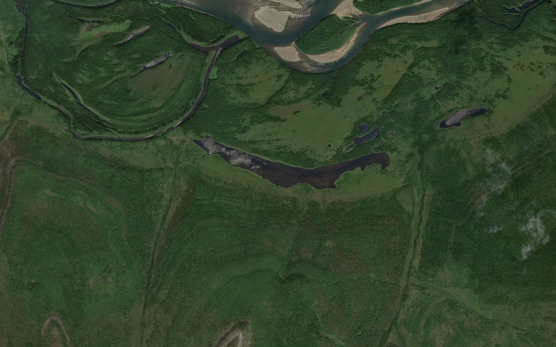 Satellite map of the Ozero Etege