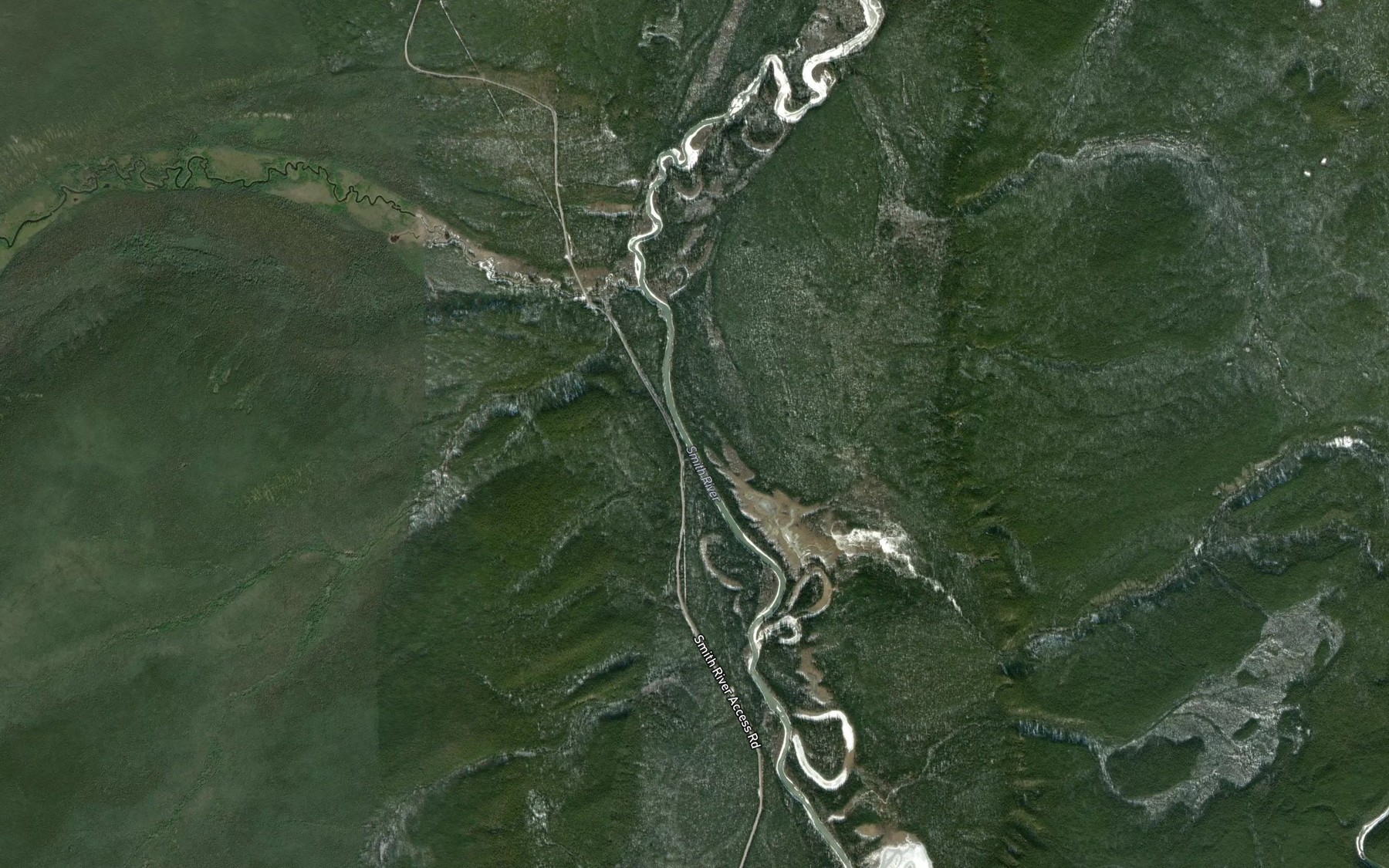 Satellite map of the Hutchison Creek