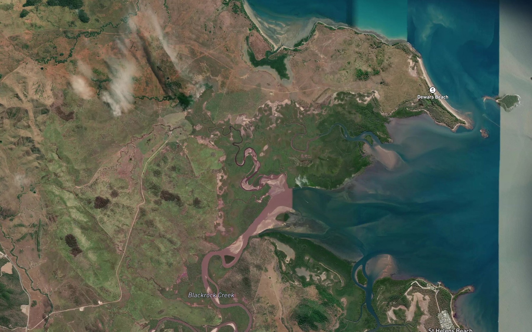 Satellite map of the Station Creek