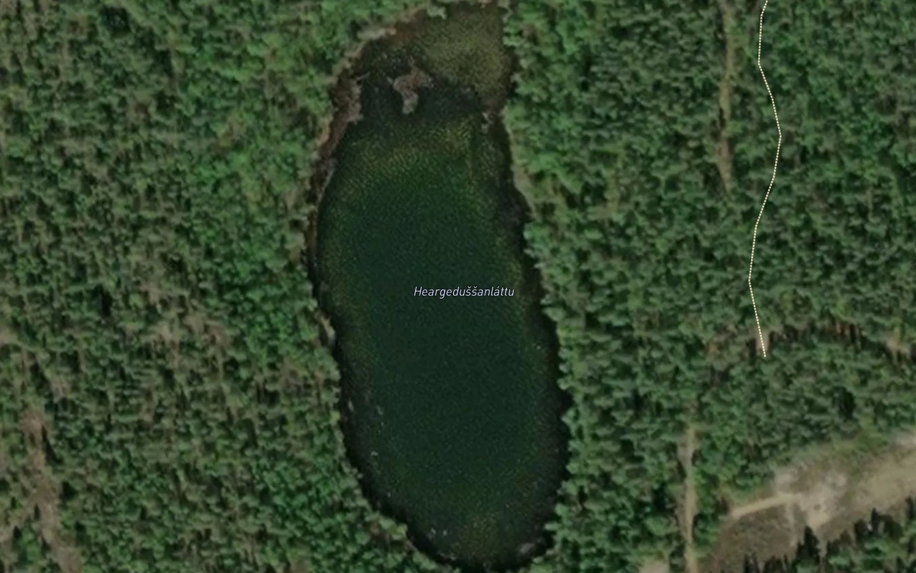 Satellite map of the Heargedussanlattu