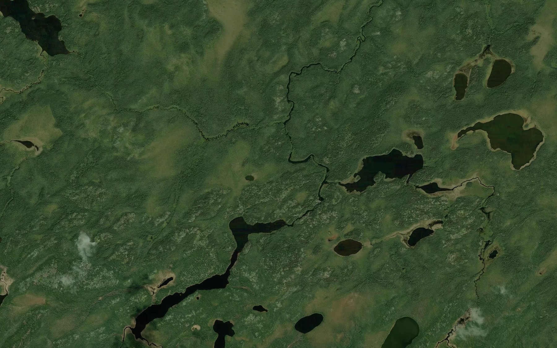 Satellite map of the Second Loon Creek