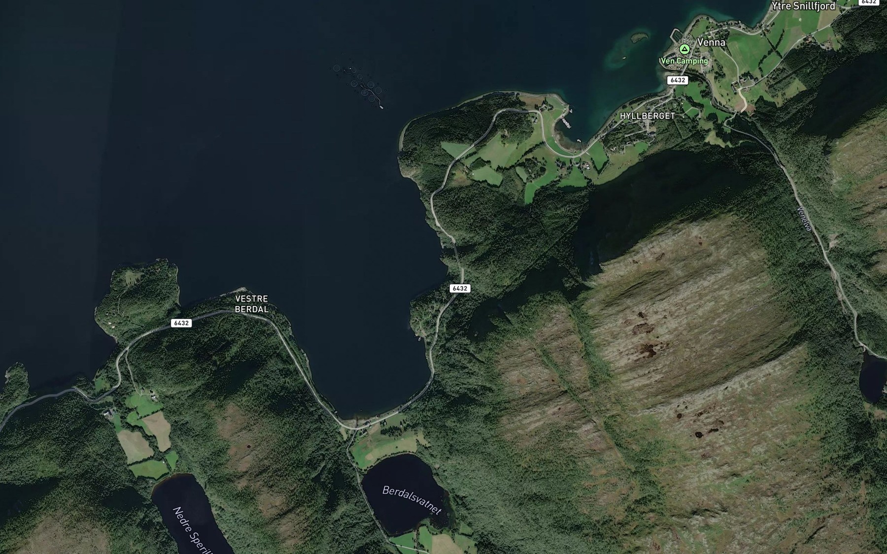 Satellite map of the Slattavika
