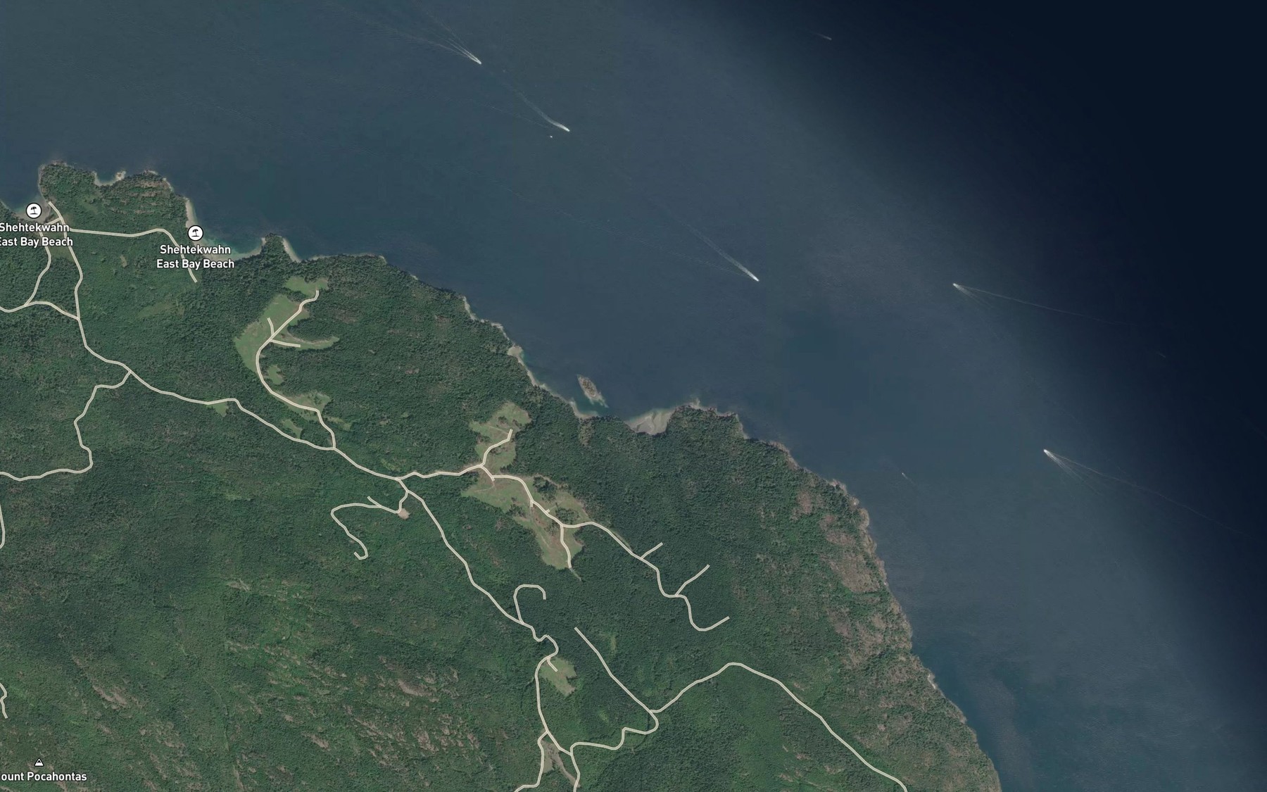 Satellite map of the Northeast Bay