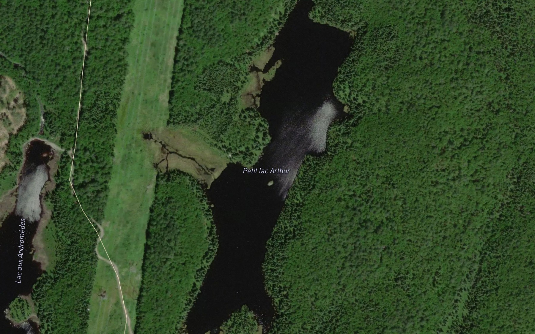 Satellite map of the Petit lac Arthur