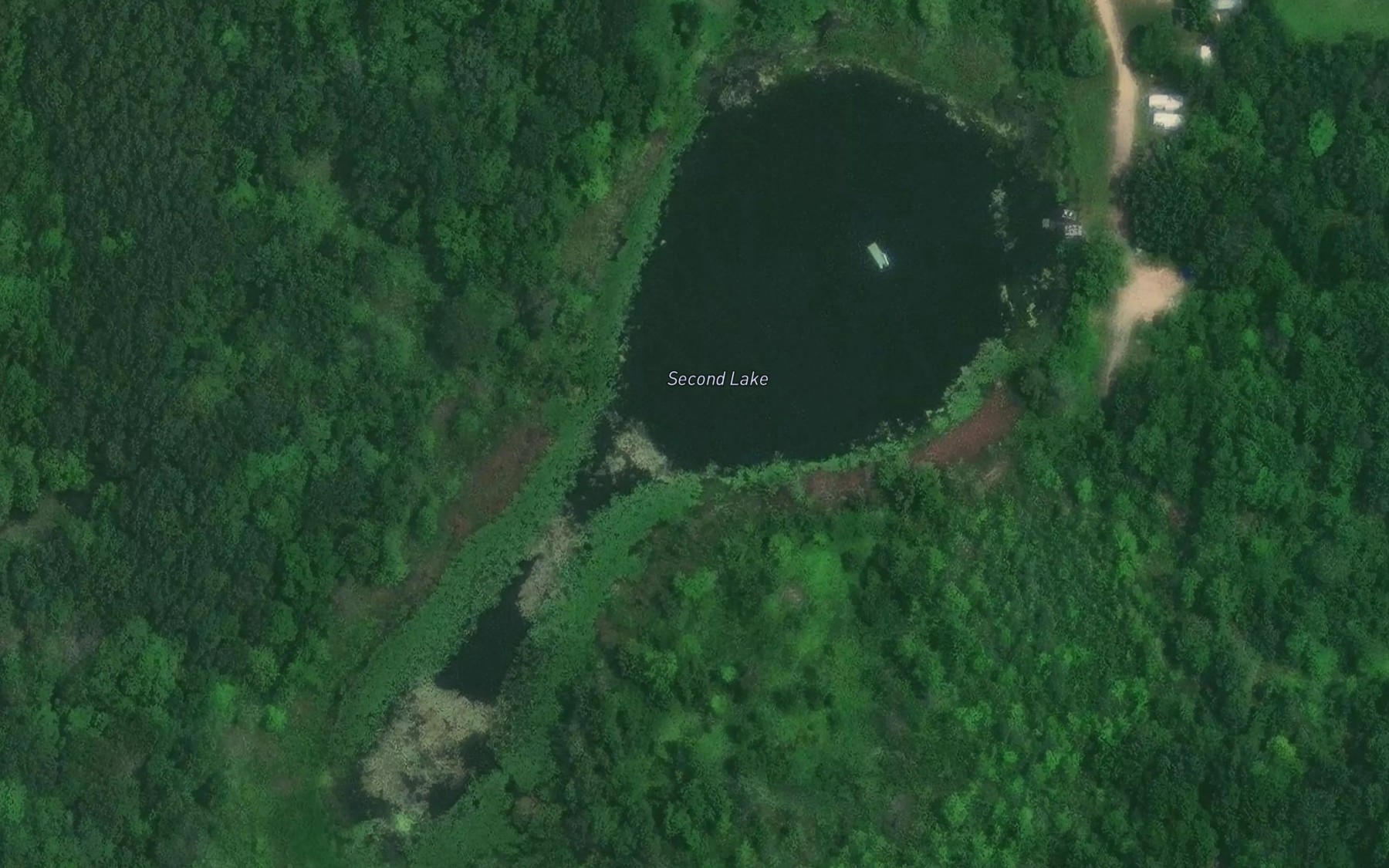 Satellite map of the Second Lake