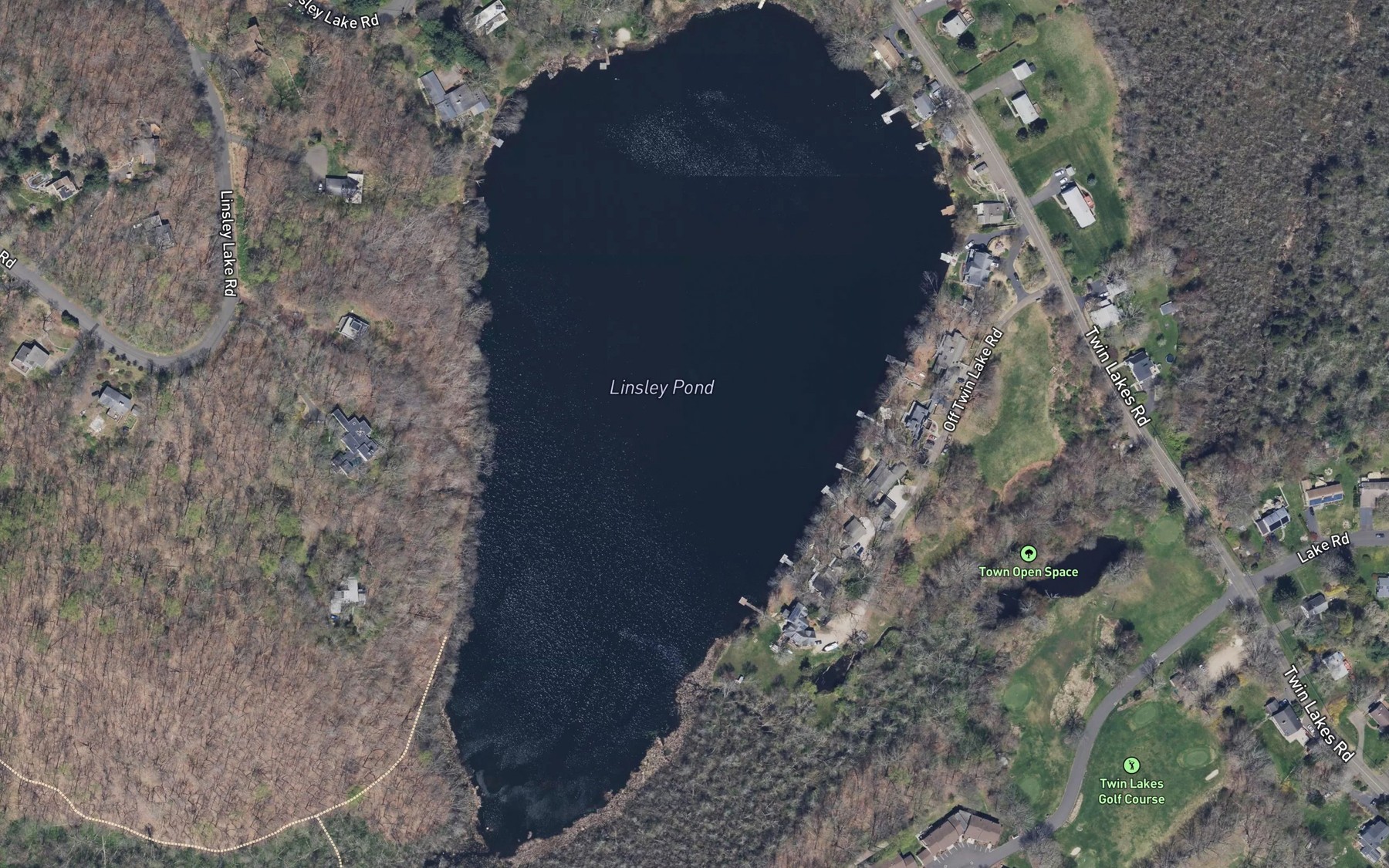 Satellite map of the Linsley Pond