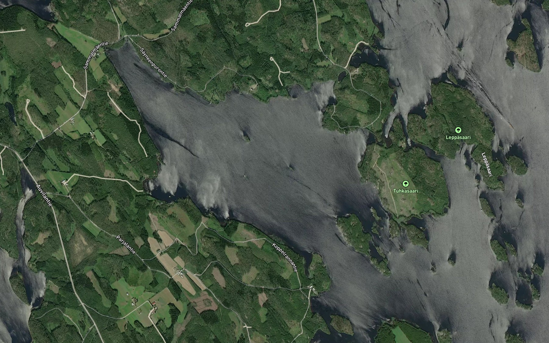 Satellite map of the Sammalvesi