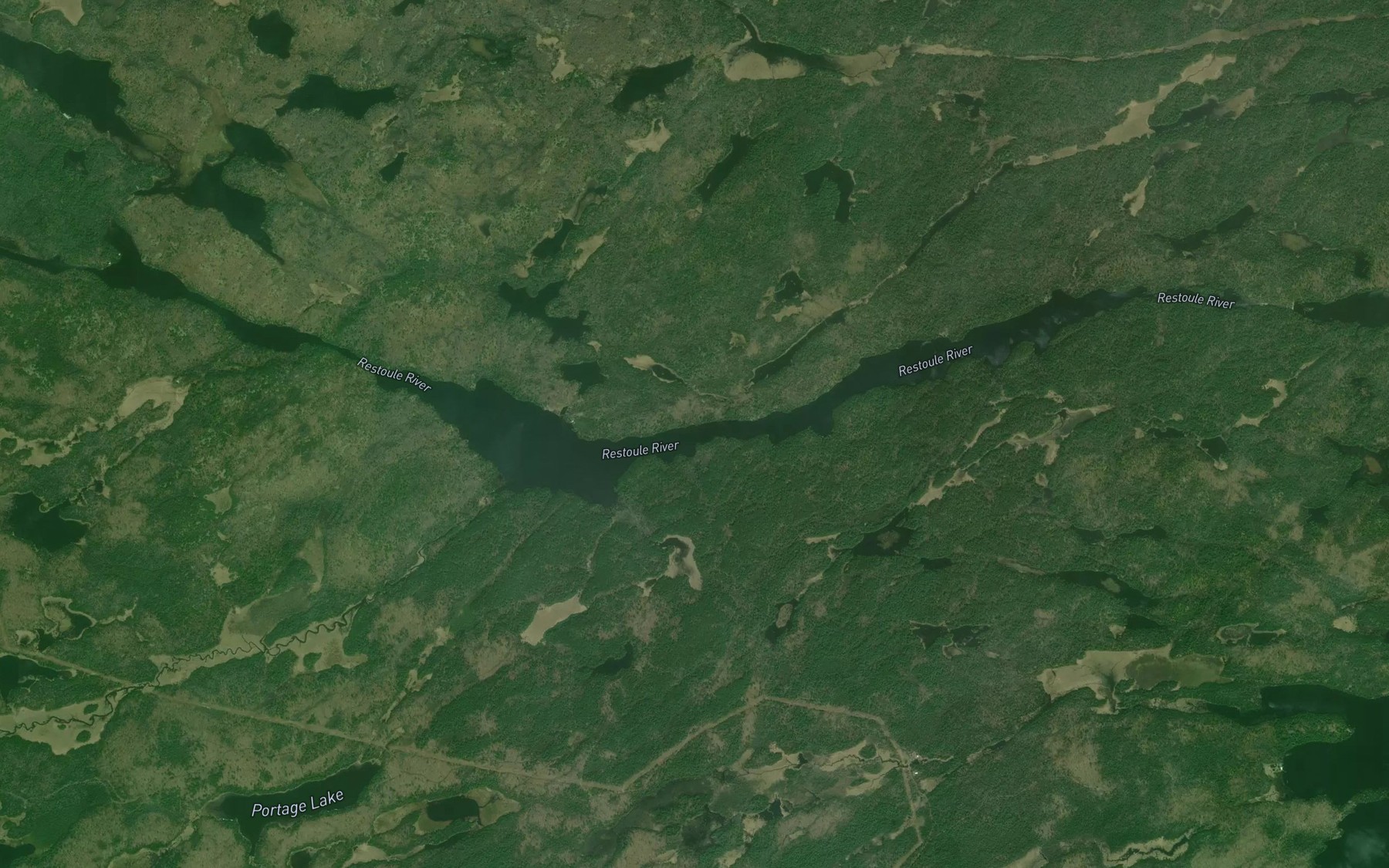 Satellite map of the Lennon Lake