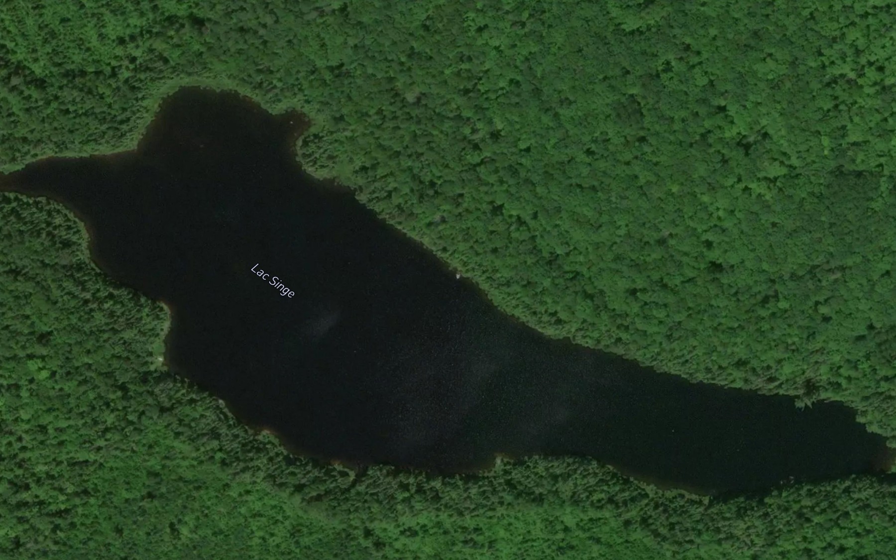 Satellite map of the Lac Singe
