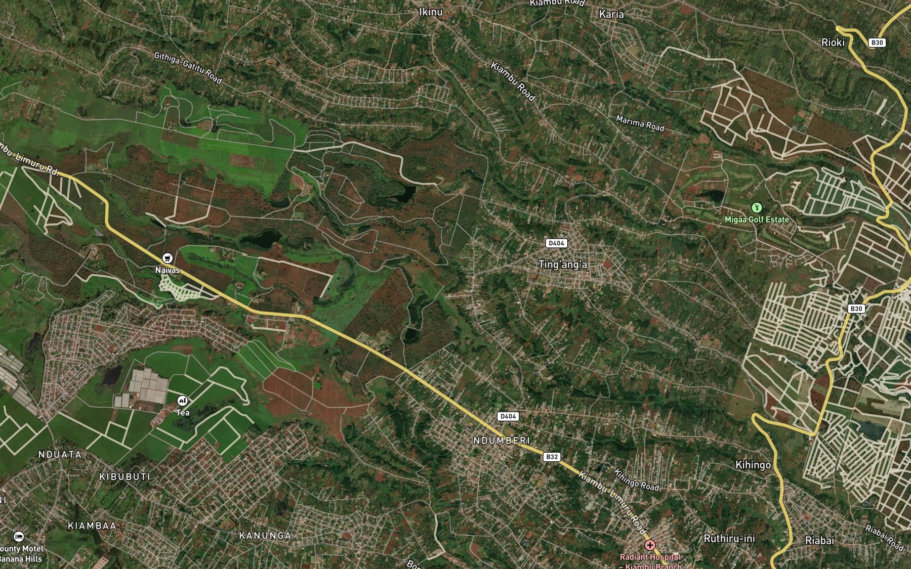 Satellite map of the Rueta