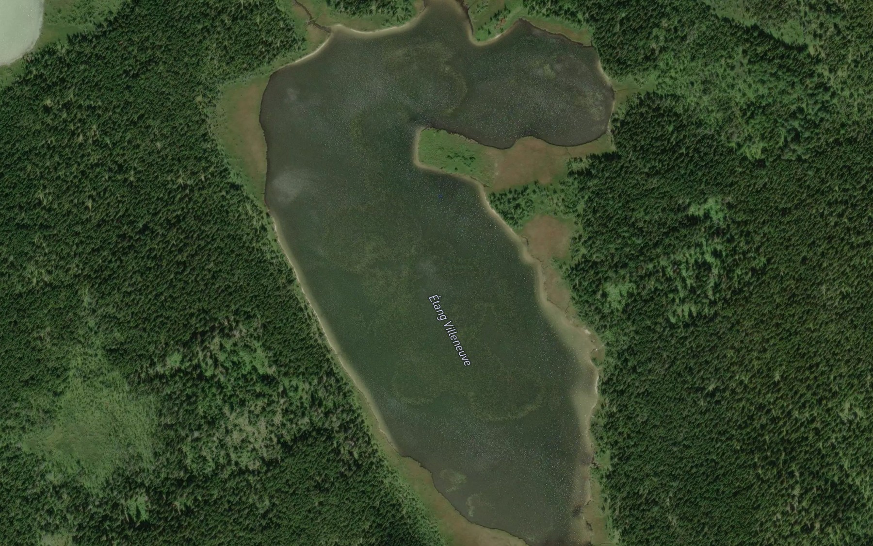 Satellite map of the Etang Villeneuve