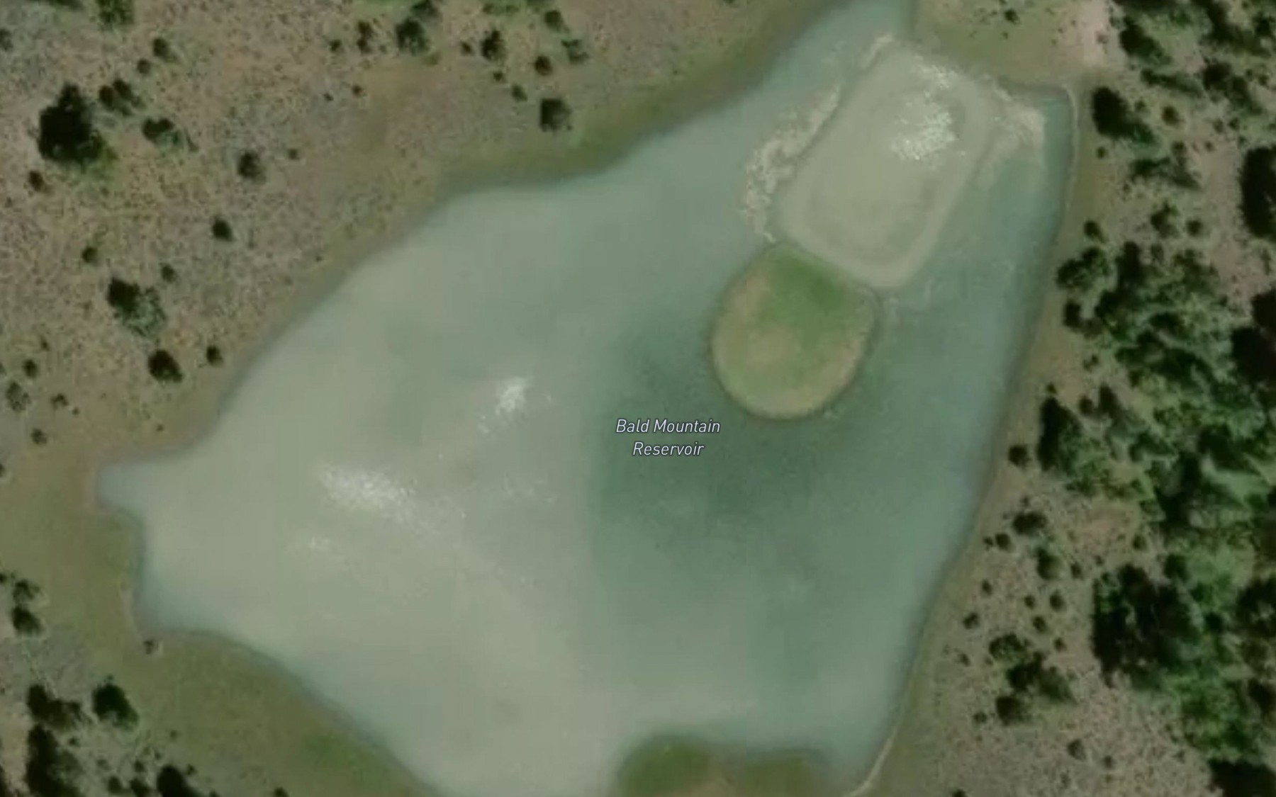Satellite map of the Bald Mountain Reservoir