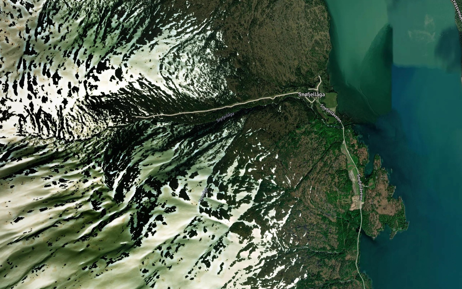 Satellite map of the Tverraga