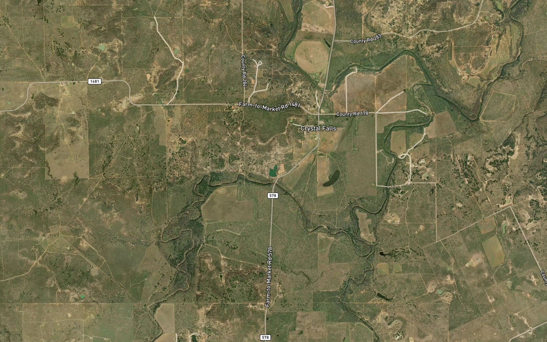 Satellite map of the Dooley Lake