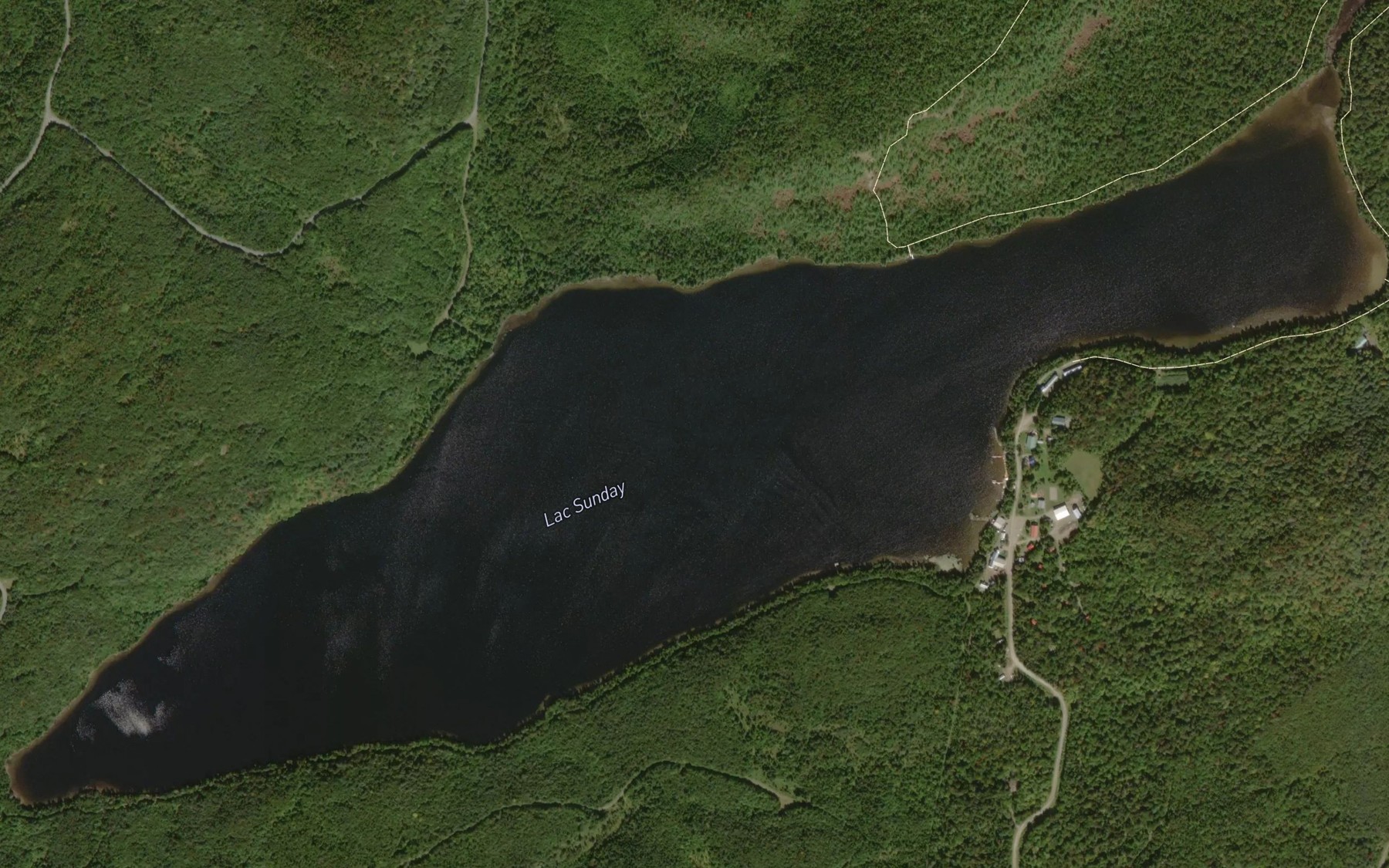 Satellite map of the Lac Sunday