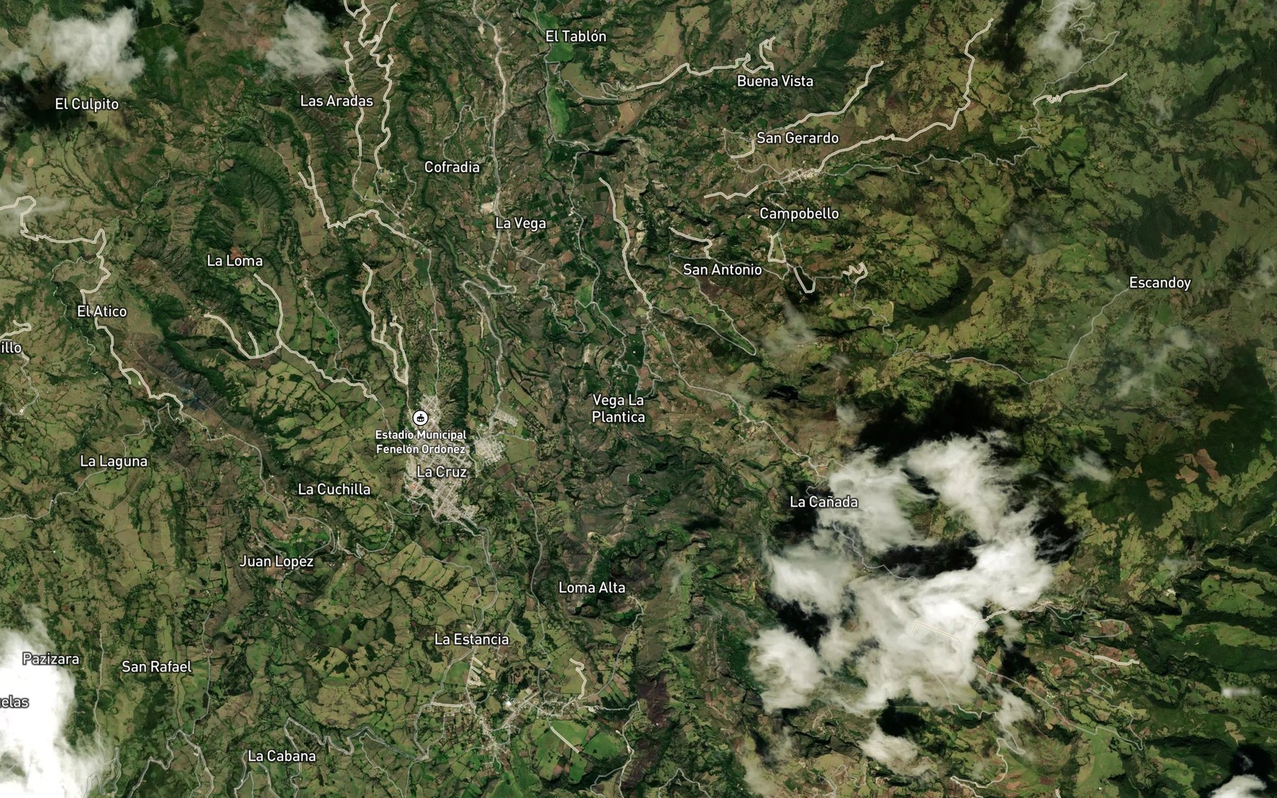 Satellite map of the Rio Mayo