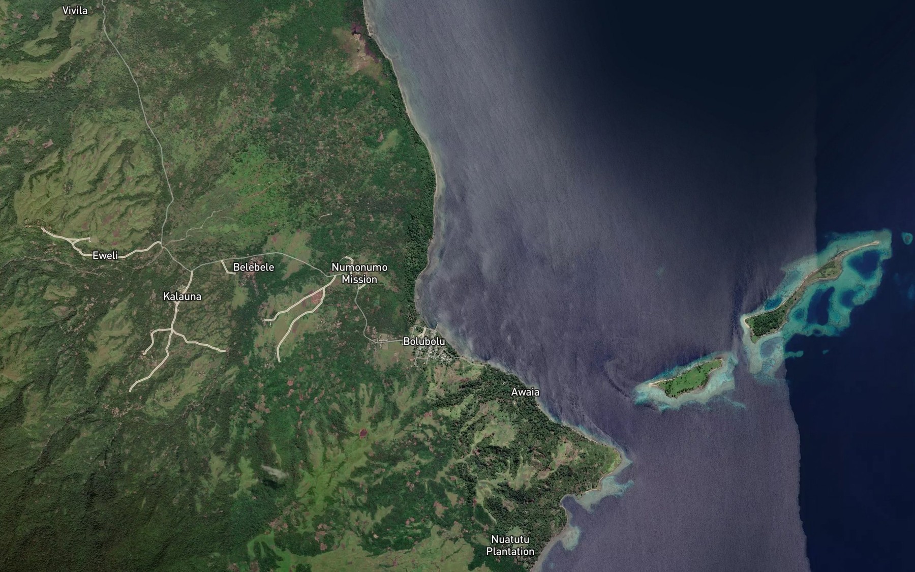Satellite map of the Talafatama Bay