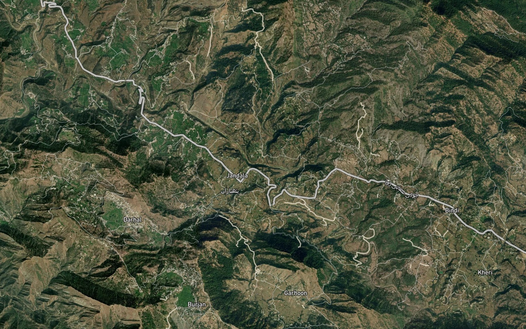 Satellite map of the Saketar Kas