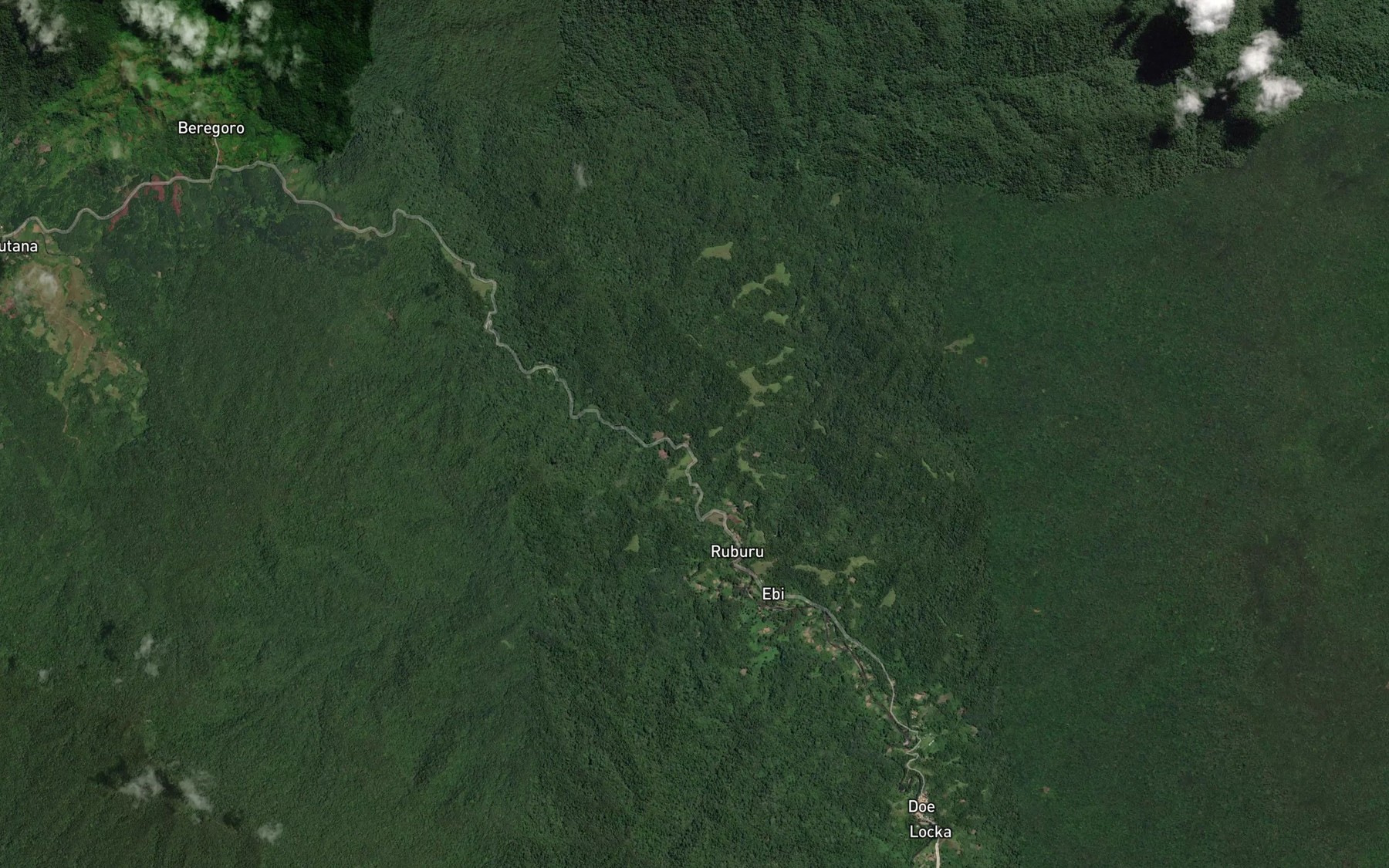 Satellite map of the Wai Creek