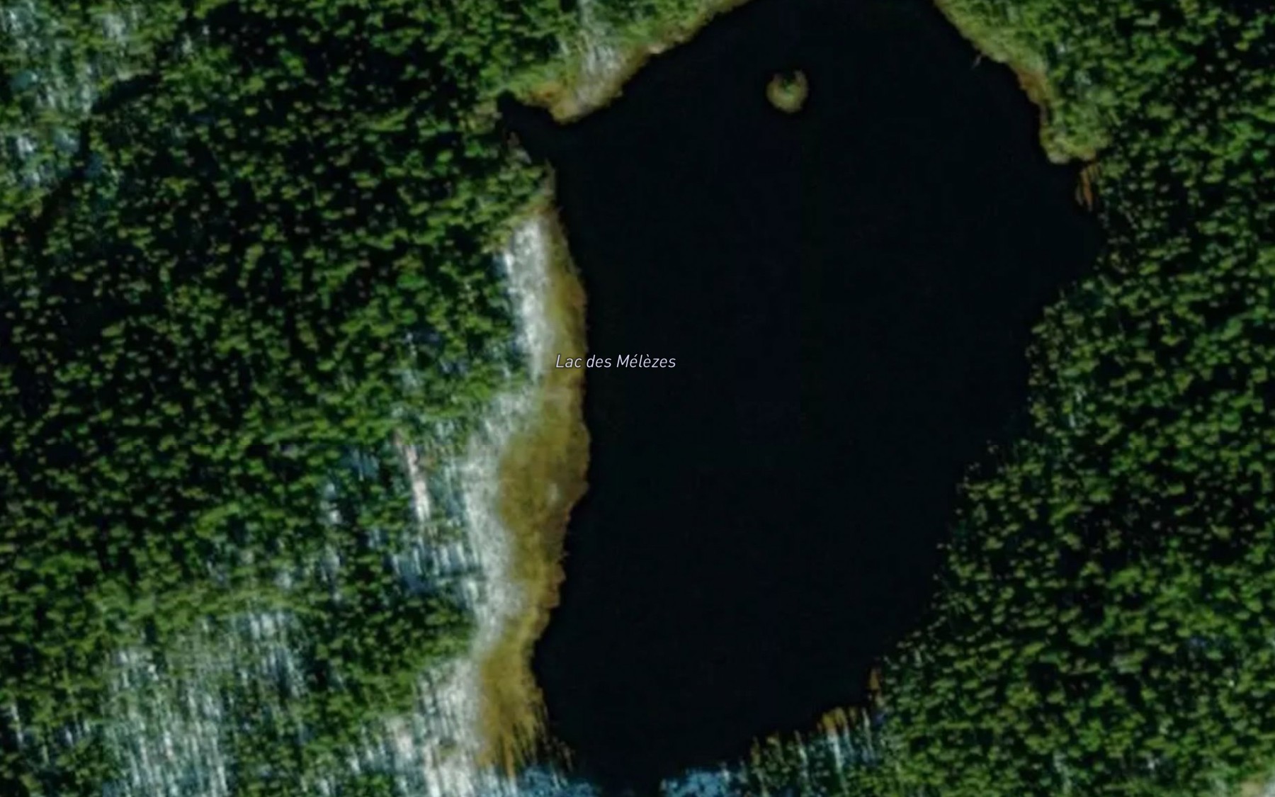 Satellite map of the Lac des Melezes