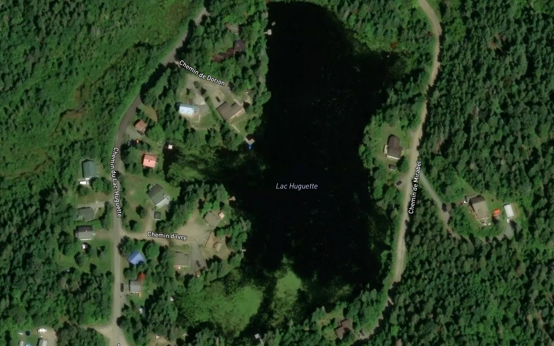 Satellite map of the Lac Huguette