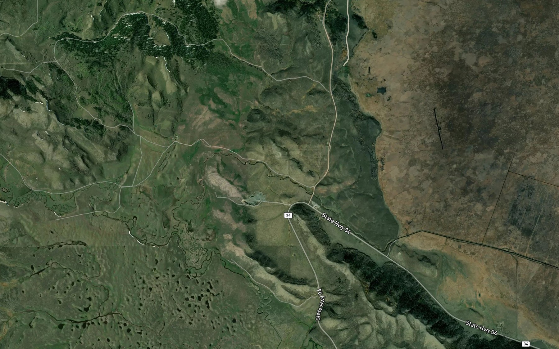 Satellite map of the Clarks Cut