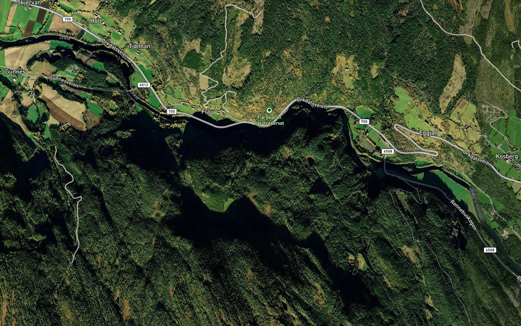 Satellite map of the Sandaa