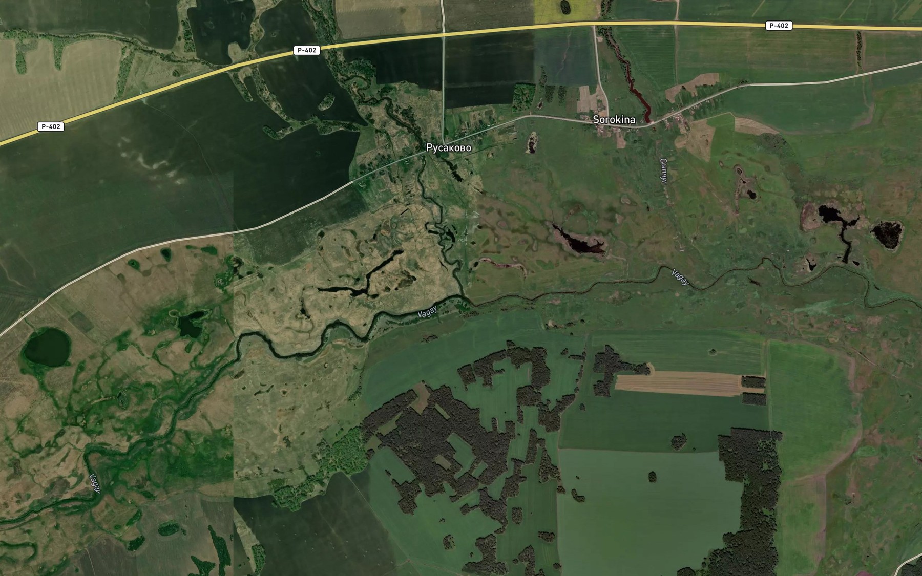 Satellite map of the Krasnoyar