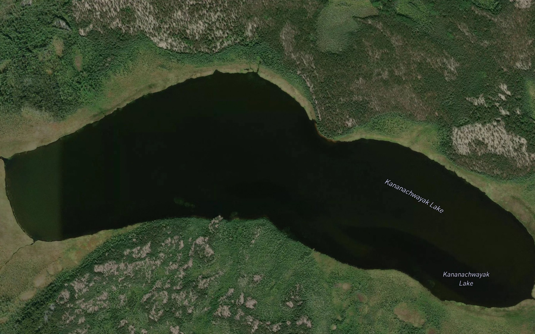 Satellite map of the Kananachwayak Lake