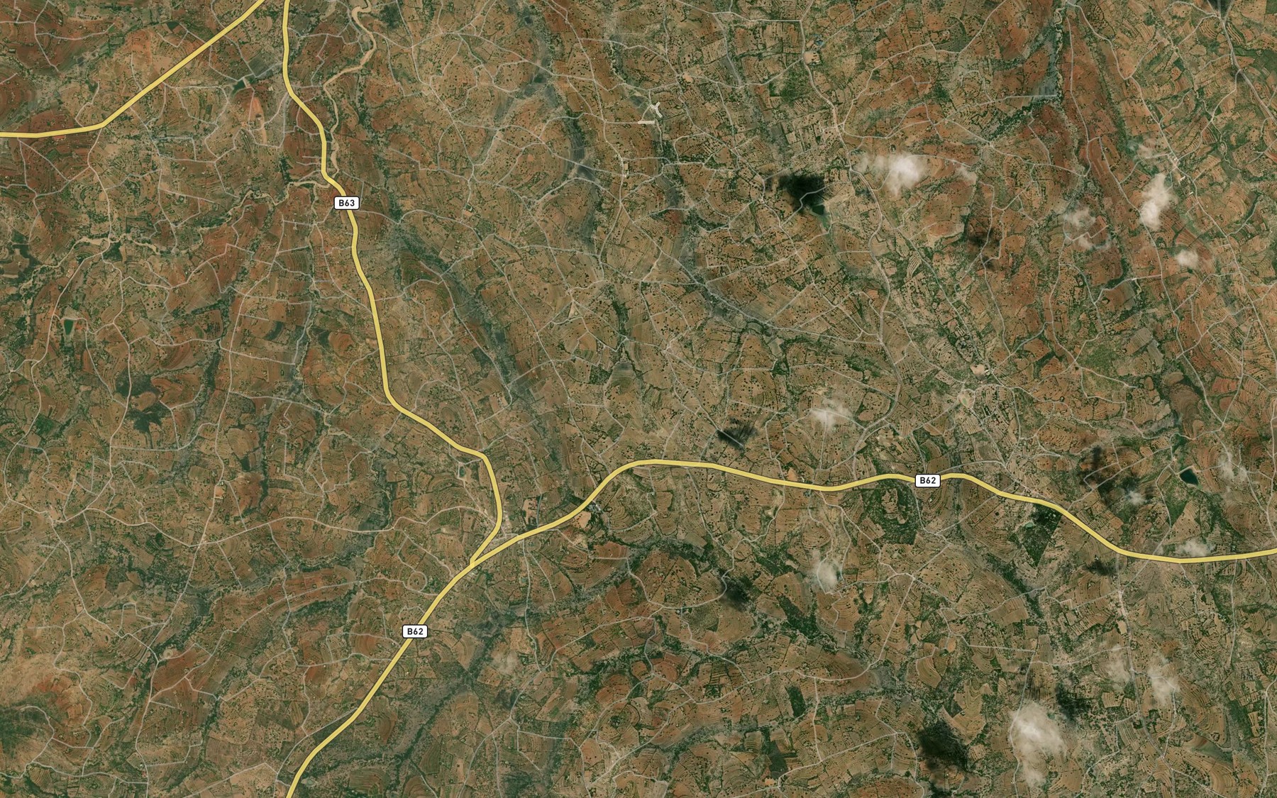 Satellite map of the Kwanthula Dam