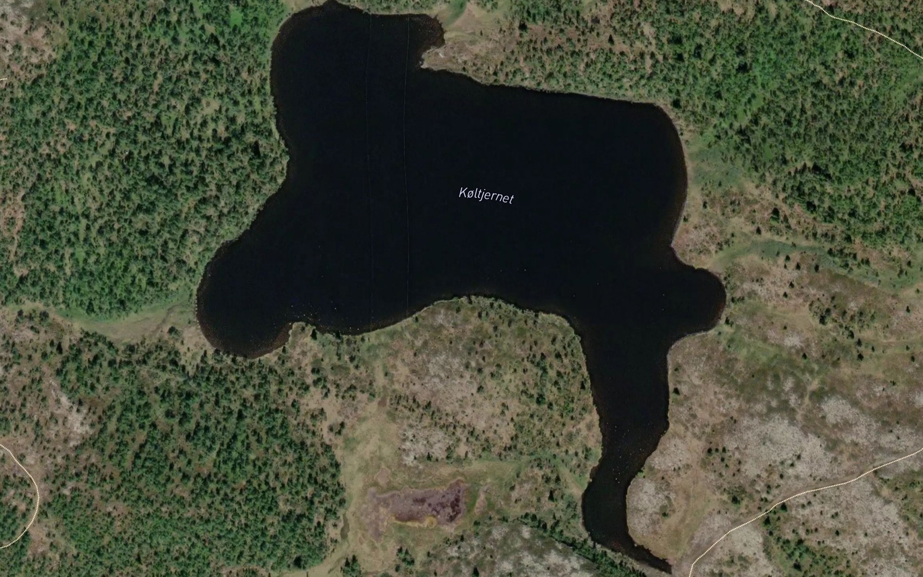 Satellite map of the Koltjernet