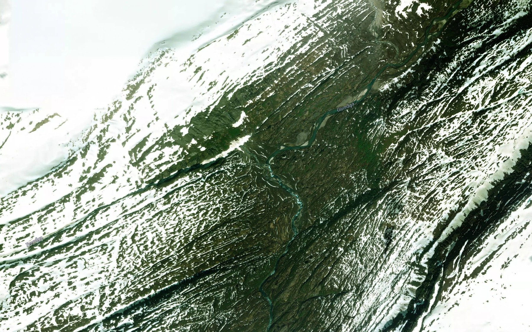 Satellite map of the Tverraga