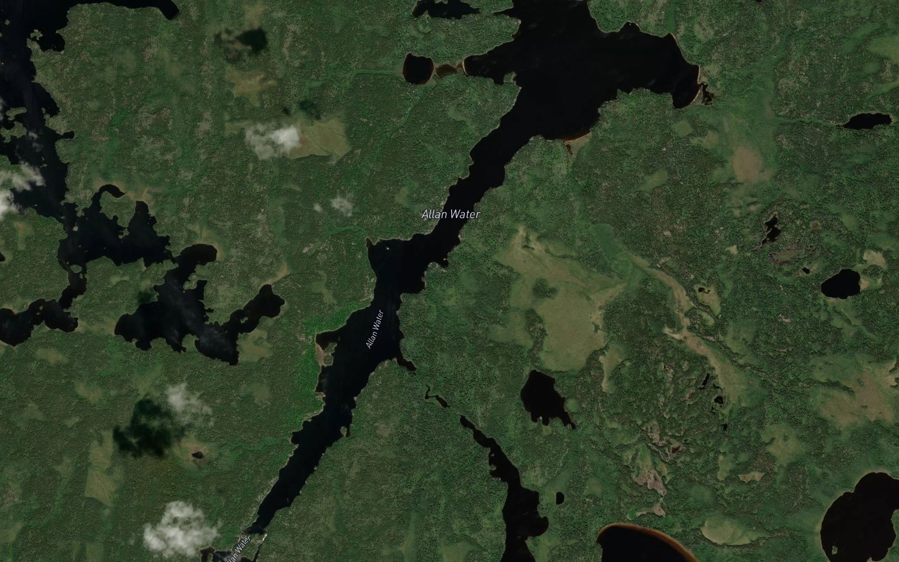 Satellite map of the Labelle Creek