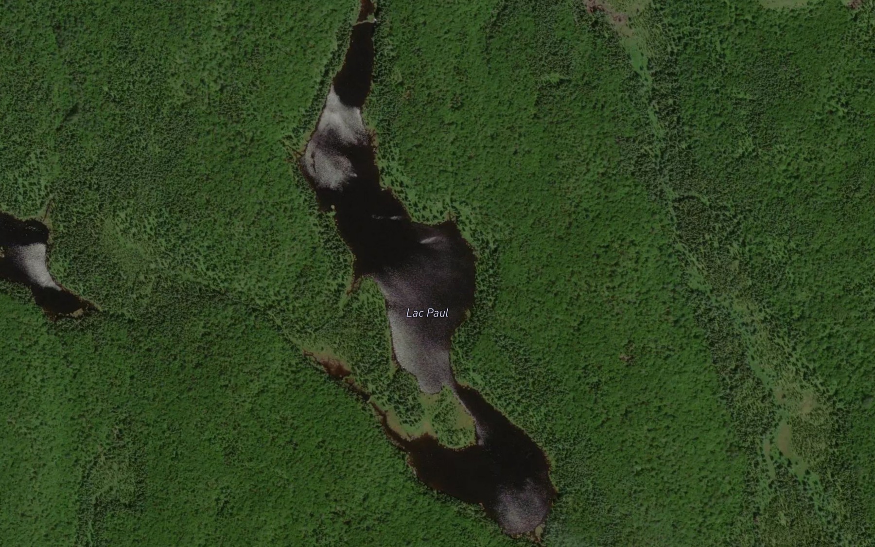 Satellite map of the Lac Paul