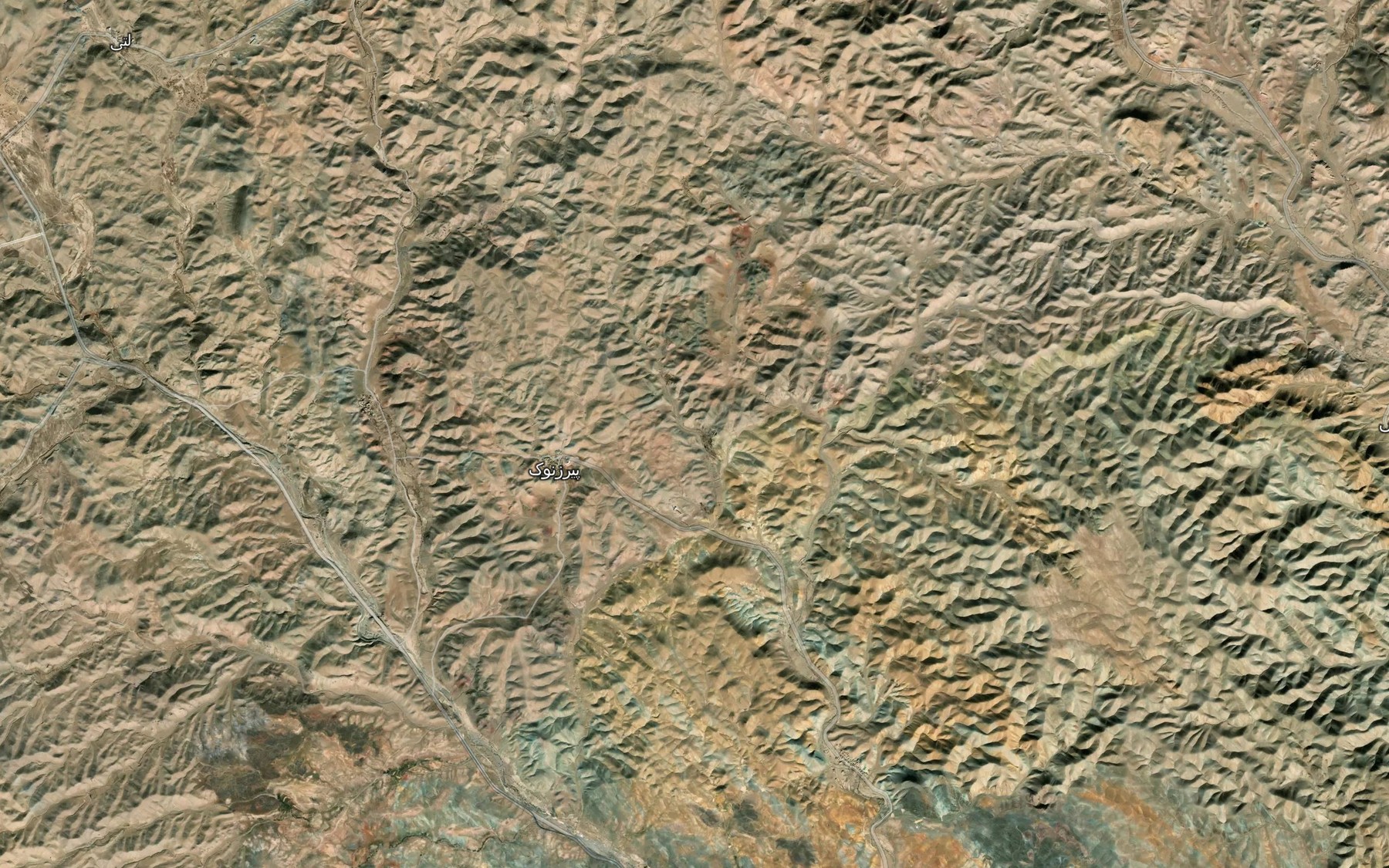 Satellite map of the Cheshmeh-ye Zarri
