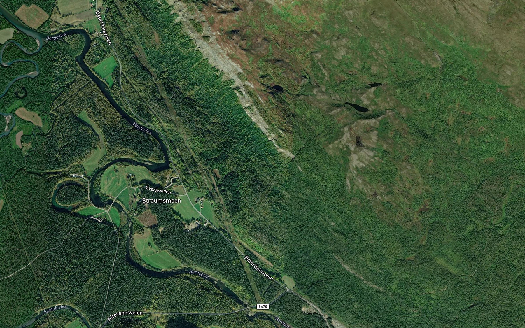 Satellite map of the Stromsmobekken
