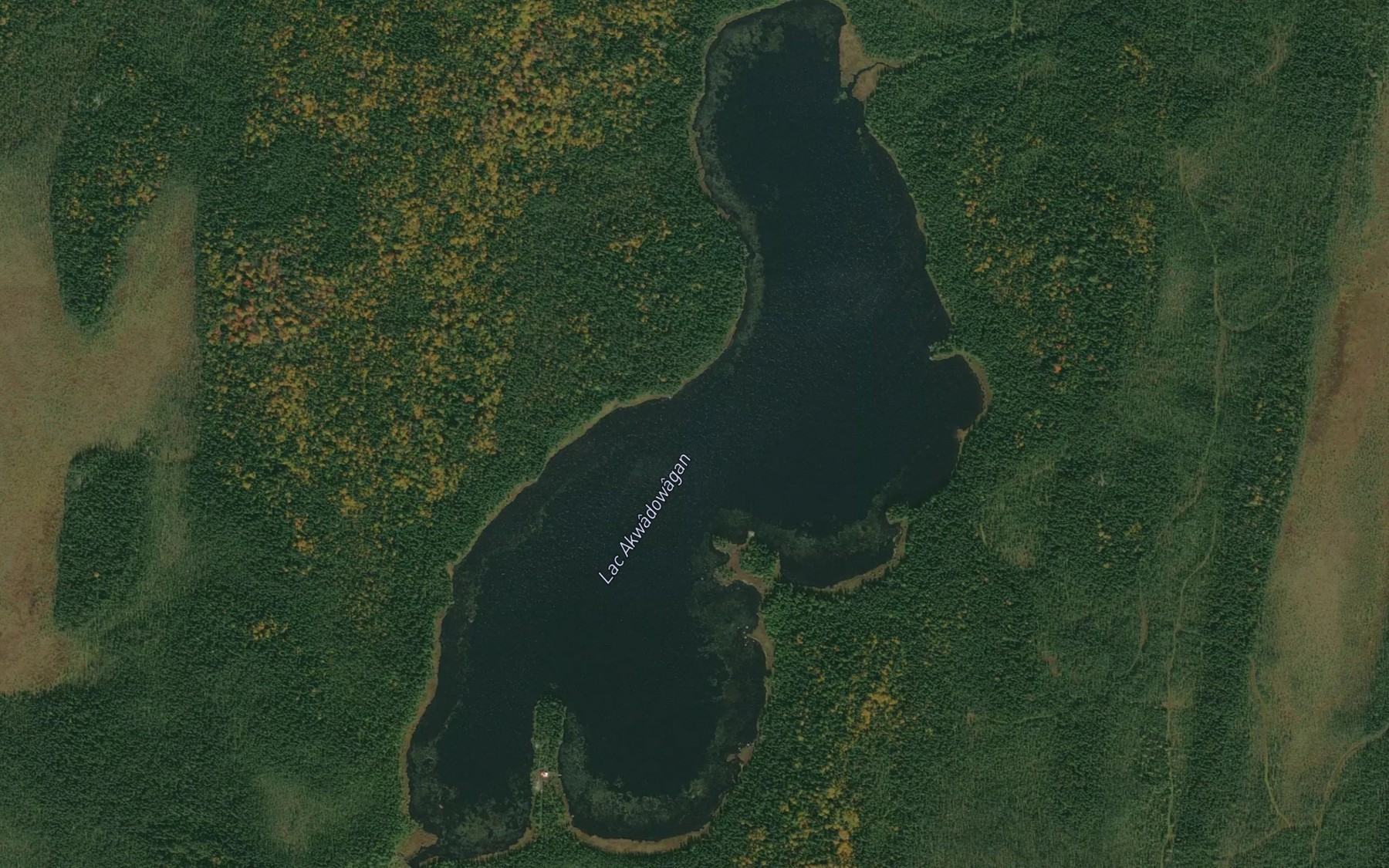 Satellite map of the Lac Akwadowagan