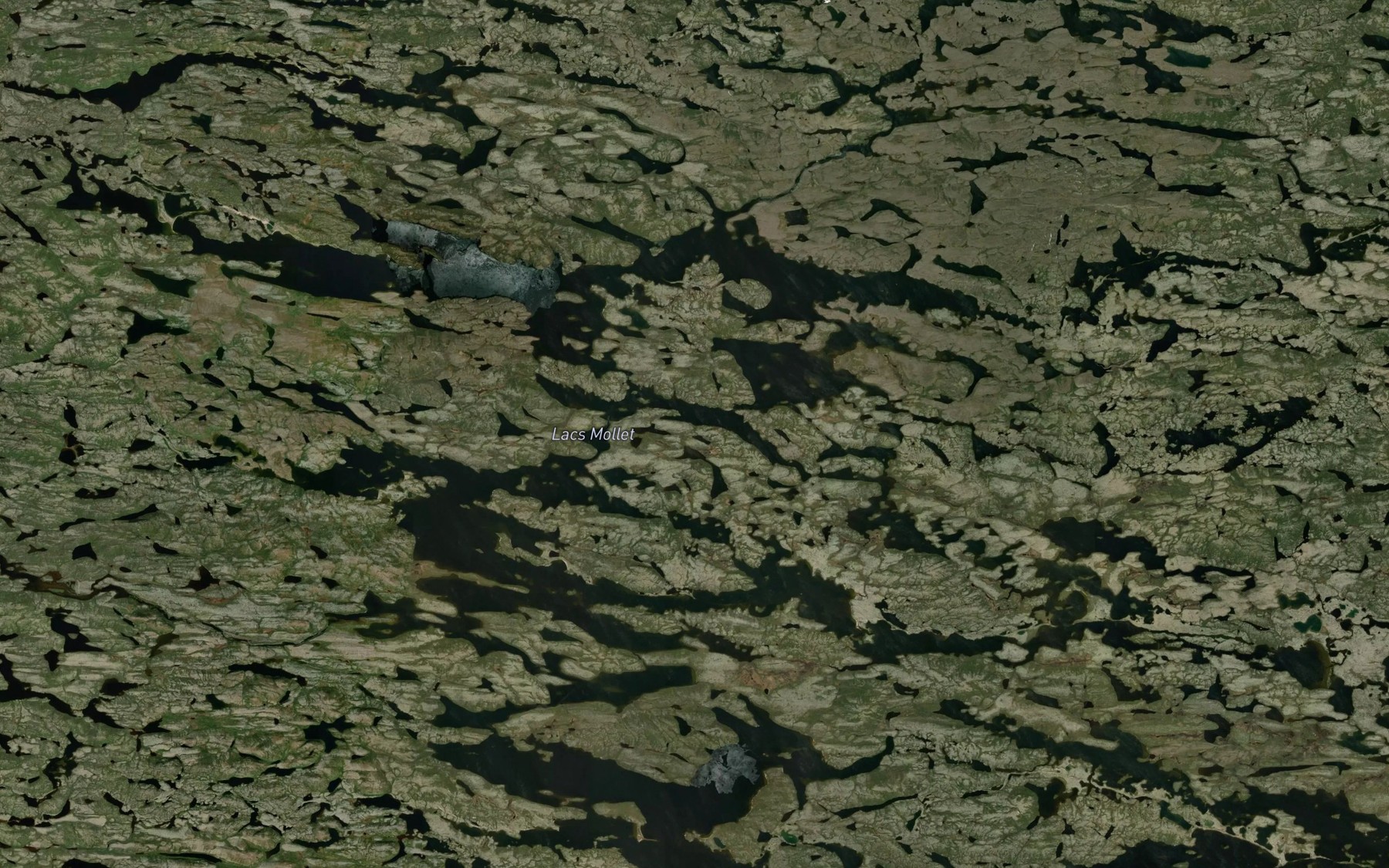 Satellite map of the Lacs Mollet