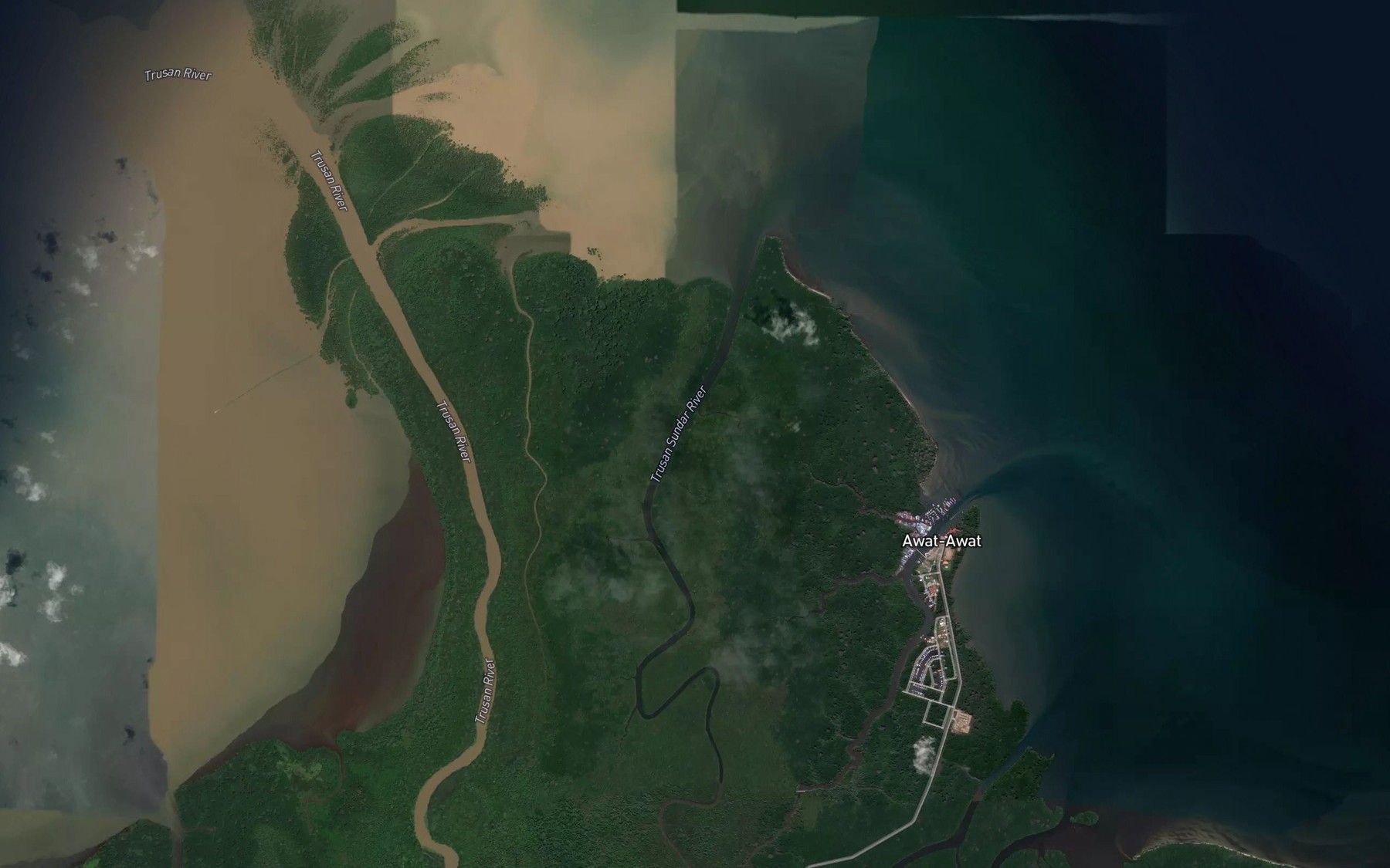 Satellite map of the Sungai Bayu