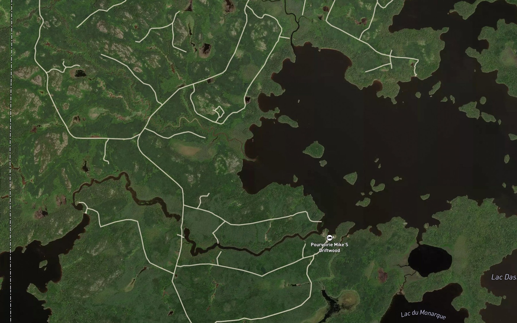 Satellite map of the Ruisseau Clarice